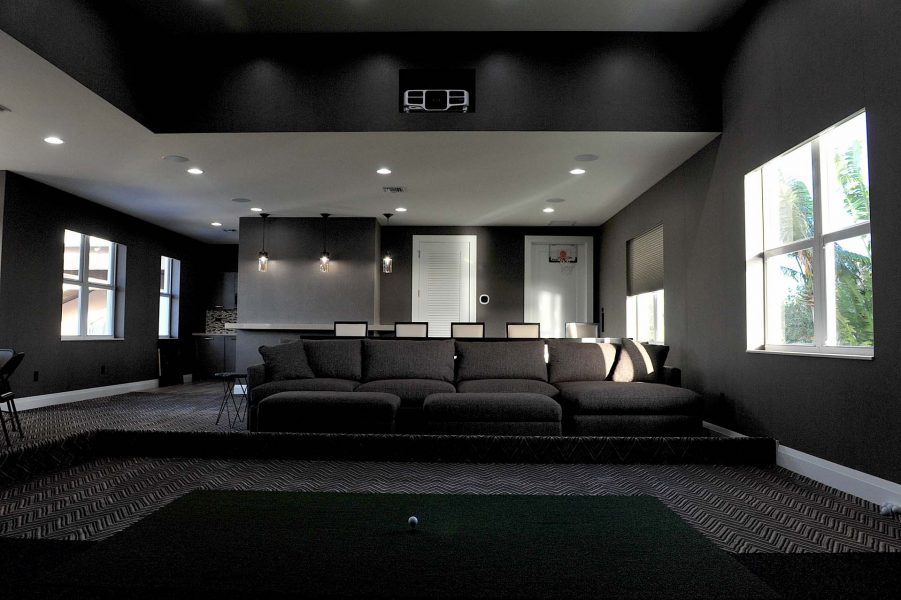 New theatre, Game Room and golf simulator